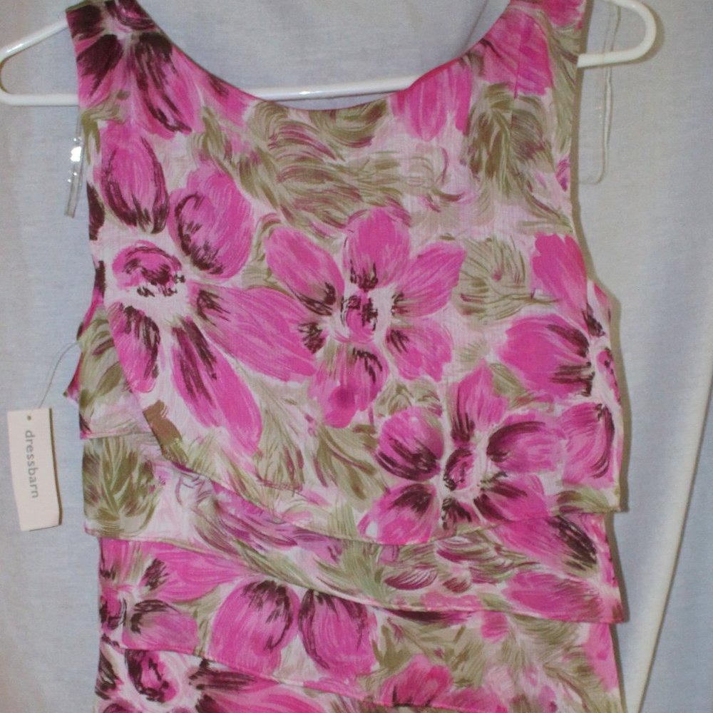 NWT Pink Floral Layered Dress